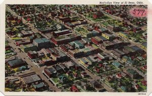 Postcard Bird's Eye View El Reno OK