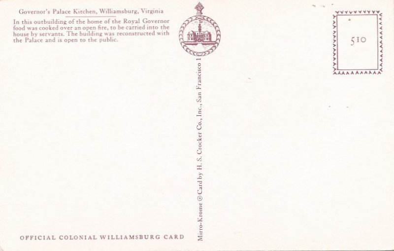 Williamsburg VA, Virginia - Governor's Palace Kitchen