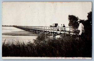 c1910's Blatt River Bridge Elm Creek Nebraska NE RPPC Photo Antique Postcard