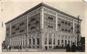 RPPC Winnipeg ROYAL ALEXANDRA HOTEL Manitoba, Canada 1928 Vintage Postcard