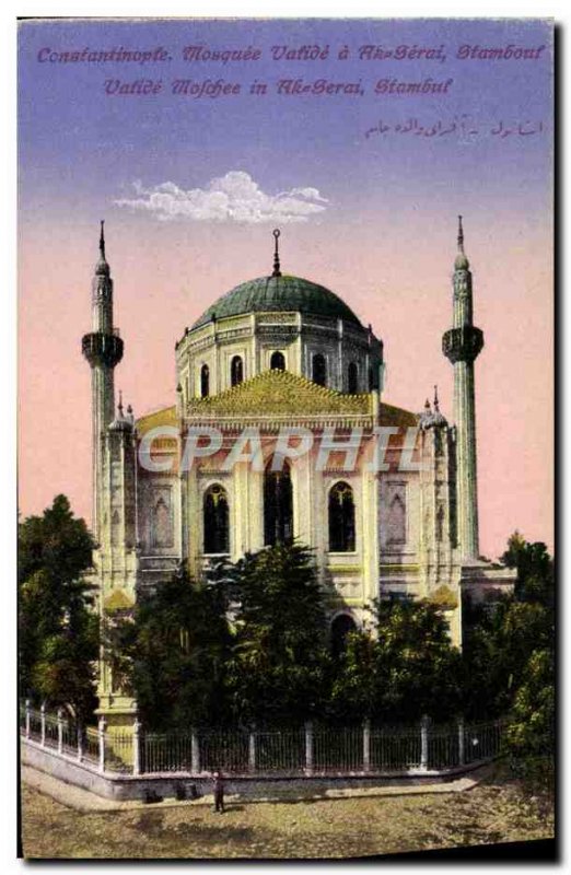 Old Postcard Constantinople Mosque Vative A Gerai Stambouf Turkey