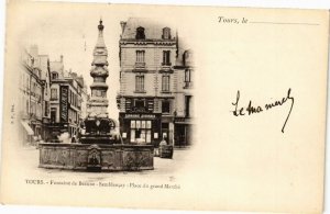 CPA TOURS-Fontaine de Beaune-Semblancay-Place du grand Marché (266526)