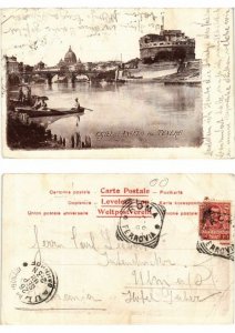 CPA AK ROMA Castel S. Angelo col Tevere ITALY (551019)