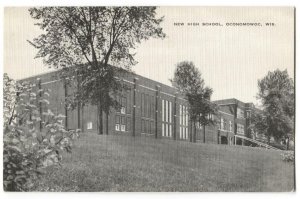 Postcard New High School Oconomowoc WI