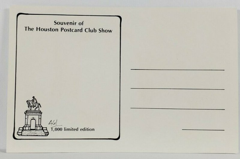 TX Festival of Humor, Houston Texas 1985 Artist John Delulio Postcard R6