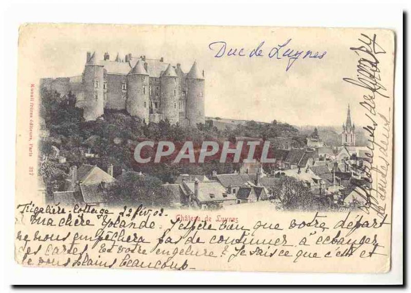 Old Postcard Castle Luynes