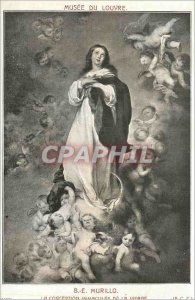 Old Postcard Louvre Museum B E Murillo The Immaculate Conception of the Virgin