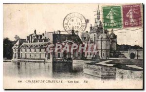 Old Postcard Chateau de Chantilly Cote Sud