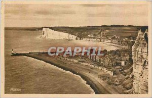 Old Postcard Treport S Inf General view of the two beaches