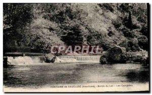 Old Postcard Fontaine de Vaucluse Shores of Lake Cascades