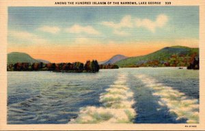 New York Lake George View Among The Hundred Islands Of The Narrows Curteich