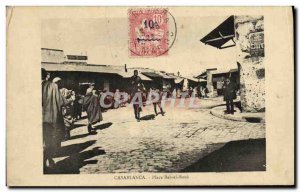 Postcard Old Square Casablanca Morocco Bab el Souk