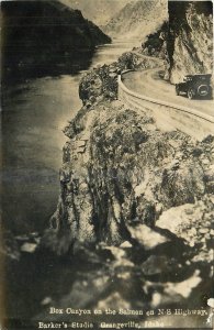 1920s Grangeville Idaho Box Canoe Salmon NS Highway RPPC Postcard 26-517