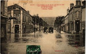 CPA SENS L'Inondation des 21 22 23 et 24 Janvier 1910.Les coséquuences (656858)