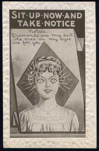 Sit Up Now And Take Notice Postcard U195