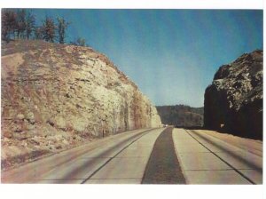 Hooker Cut, Route 66, Between Rolla And Waynesville, Missouri, Chrome Postcard