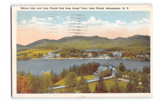 Lake Placid Adirondacks New York NY Postcard 1921 Mirror Lake Lake Placid Club