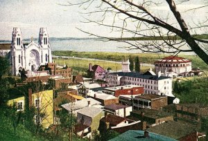 1930s STE ANNE BEAUPRE CANADA GENERAL VIEW AERIAL VIEW POSTCARD 43-119