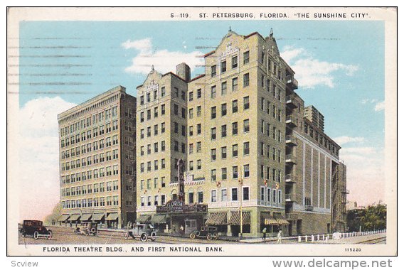 ST PETERSBURG , Florida , PU-1929 ; Florida Theatre & First national Bank