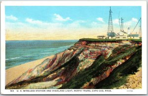 US Wireless Station Highland Light North Truro Cape Cod Massachusetts Postcard