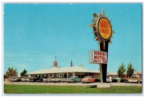 1961 Robbins Quality Courts Motel And Restaurant Vandalia Illinois IL Postcard