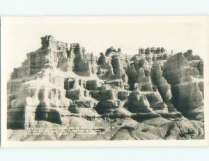 Pre-1949 rppc CASTLE CANYON Badlands National Park - Rapid City SD i9581