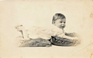 BABIES~LAWRENCE & MELVILLE DECKINGER~LOT OF 2 REAL PHOTO 1910s POSTCARDS