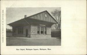 Mattapan MA New RR Train Depot Station c1900 Pioneer Souvenir Postcard