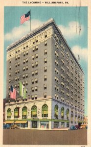 1941 Lycoming Million Dollar Hotel Williamsport Pennsylvania PA Posted Postcard