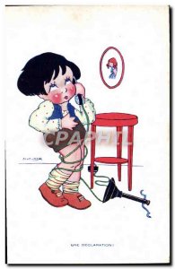 Old Postcard Fantasy Child Phone