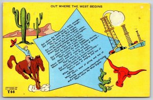 Lackland AFB~Cacti~Bucking Horse Oil Well~Out Where West Begins Poem~Gores WWII