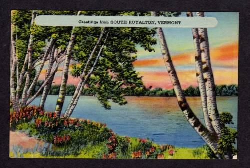VT Greetings from SOUTH ROYALTON VERMONT Postcard Linen