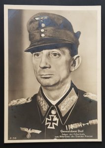 GERMANY THIRD 3rd REICH ORIGINAL WWII CARD IRON CROSS WINNERS GENERAL DIETI