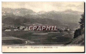 Old Postcard Villard De Lans Vue Generale and Moucherotte