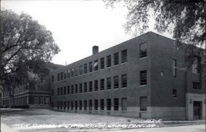 CHARITON IA High School Gymnasium Old Real Photo RPPC Postcard