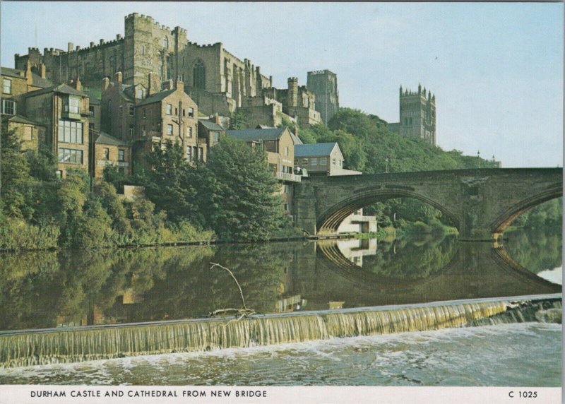 Co Durham Postcard - Durham Castle and Cathedral From New Bridge  RR13636