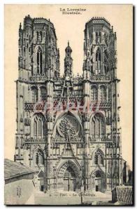 Old Postcard Toul cathedral