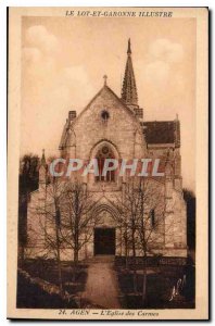 Old Postcard Lot et Garonne Agen Illustrious Carmelite Church