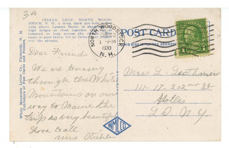 NH - North Woodstock. Indian Leap