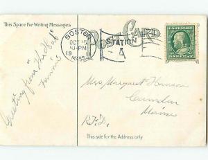 Divided-Back PARK SCENE Boston Massachusetts MA hk7455