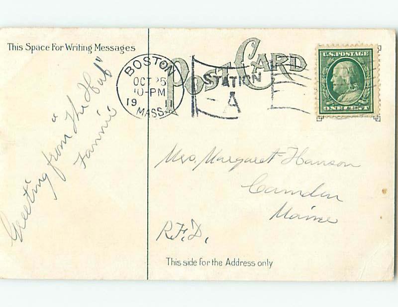 Divided-Back PARK SCENE Boston Massachusetts MA hk7455