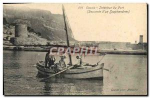 Old Postcard Firemen Interior Cassis port of Descent & # 39un diver TOP