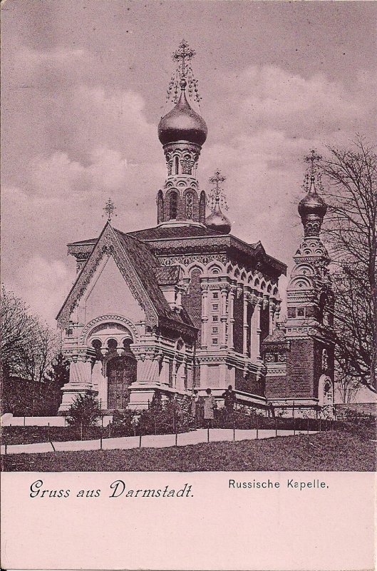 GRUSS AUS DARMSTADT, pre-1907, Russian Orthodox Church, Germany, Chapel, Hessen