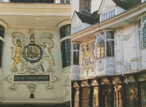 Charles II Royal Coat Of Arms Ipswich Suffolk 2x Postcard
