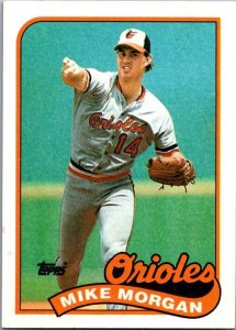 1989 Topps Baseball Card Mike Morgan Baltimore Orioles sk3128