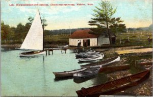 Massachusetts Webster Sailboat On Lake Chargogag