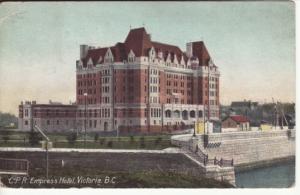 BC   VICTORIA  CPR EMPRESS HOTEL 1909 postcard RAILROAD