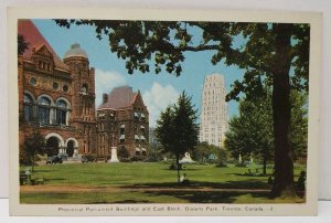 Provincial Parliament Buildings and East Block Queens Park Toronto Postcard A11