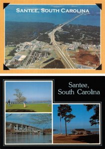 2~4X6 Postcards Santee, SC South Carolina AERIAL VIEW & Golf Course~Lake Marion