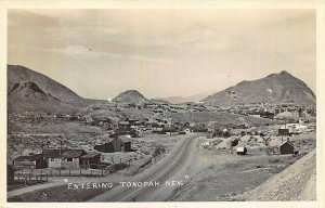 Entering Tonopah Nevada Panoramic View Real Photo Postcard